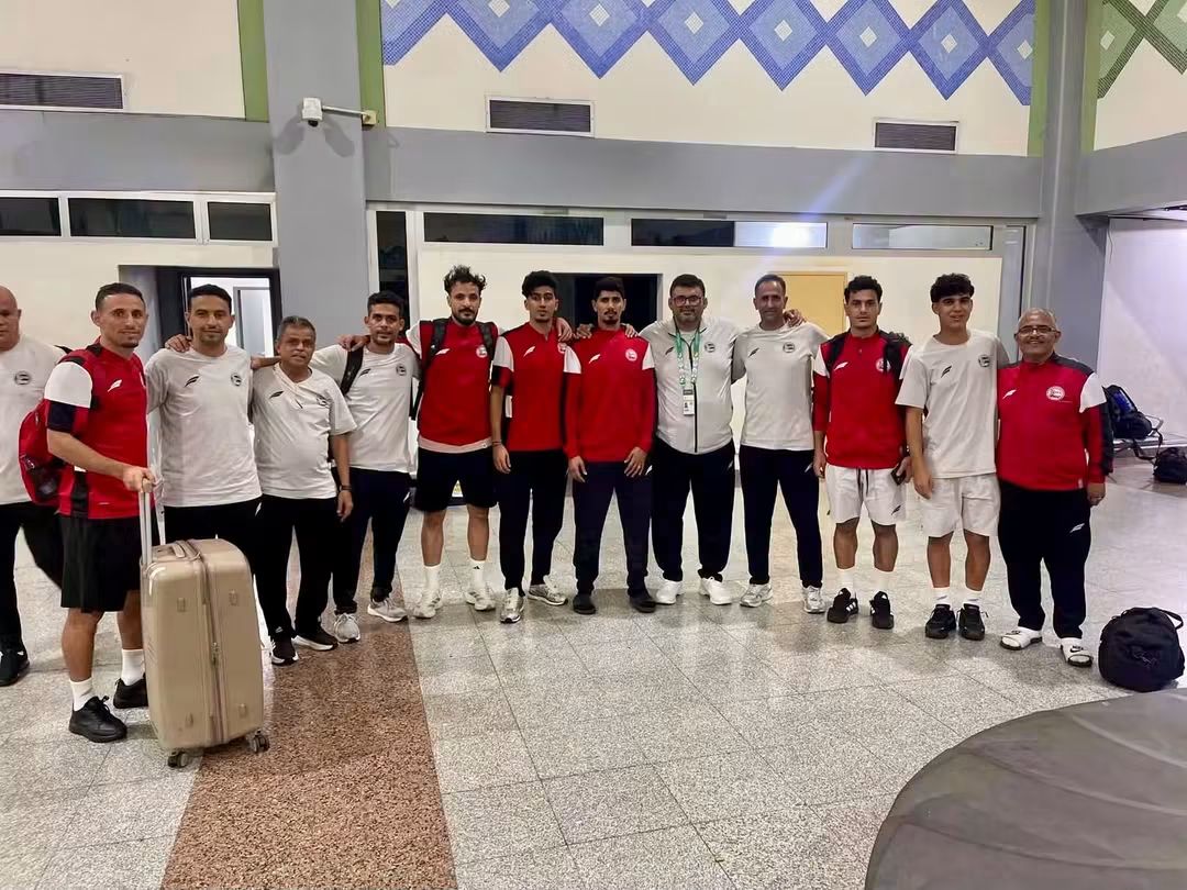بعثة المنتخب الوطني الأول تصل مطار عدن الدولي